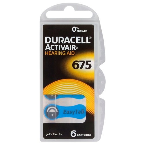 Батарейки для слухового аппарата Duracell Activair 675